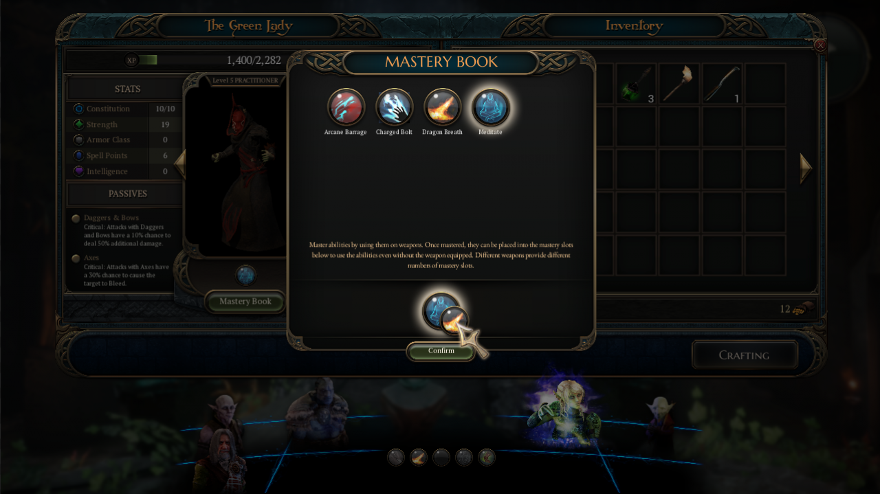 [09/07/2018] Im Mastery Book sucht ihr aus, welche der erlernten Skills von euren Charaktere im Kampf eingesetzt werden.&nbsp;