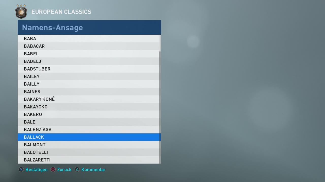 Editor für die Sprachsamples der Spieler-Namen in PES 2019.