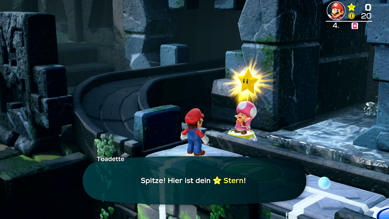 Mario kauft im Party-Modus von Super Mario Party für Nintendo Switch einen Stern für 10 Münzen.