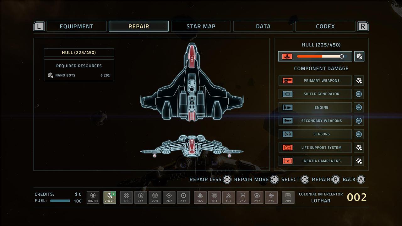 Im Weltraum-Abenteuer Everspace auf der Switch bereist ihr aus der Cockpit-Sicht die Galaxie. Euer Raumschiff könnt ihr mit verschiedenen Waffen be­stücken, die ihr als Belohnung für erfüllte Aufgaben erhaltet oder während eures Abenteuers findet. Beim Bildschirmtod verliert ihr das alles aber wieder.