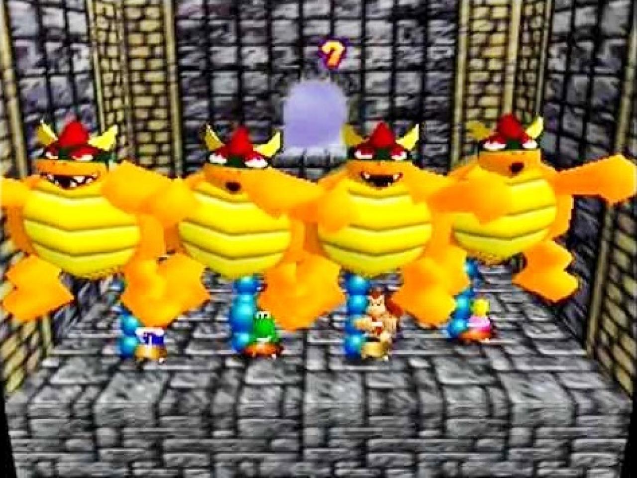 Bowser ist zwar keine spielbare Figur in Mario Party, tritt aber als Bösewicht oder wie hier als überdimensionaler Luftballon auch in einigen Minispielen auf.