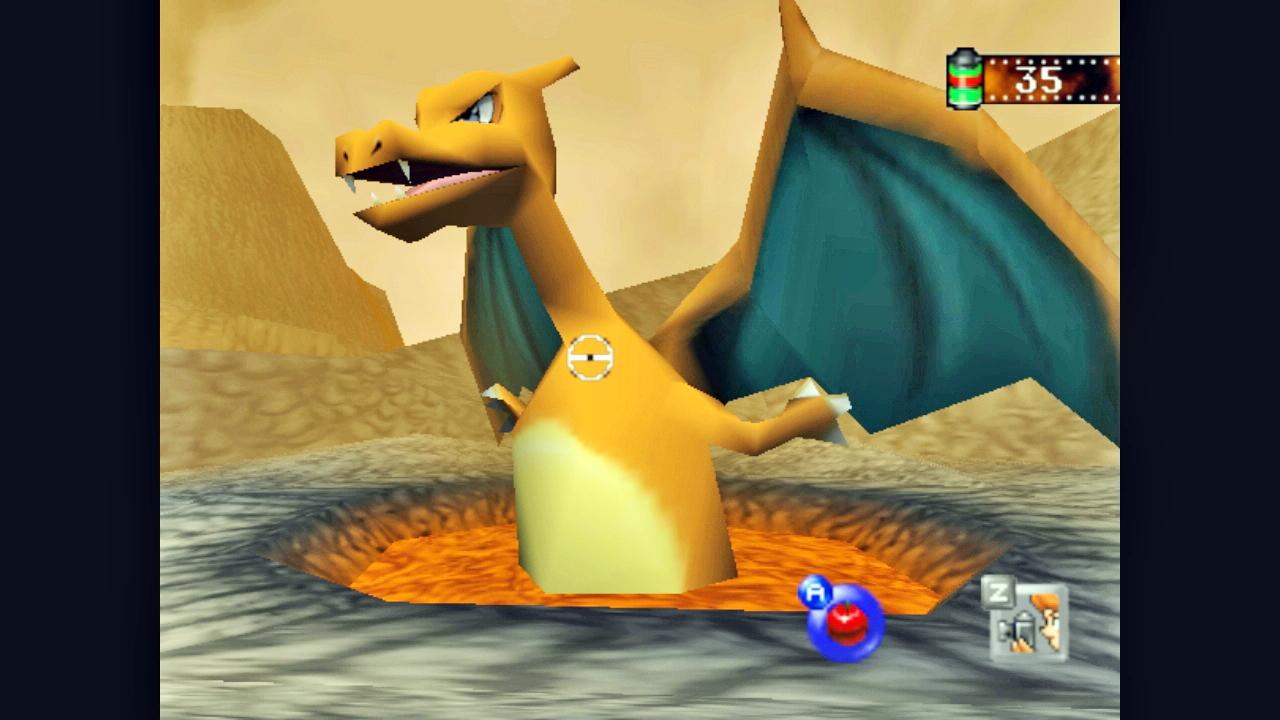 [21/09/2018] In Pokémon Snap trefft ihr Pokémon wie Glurak in ihren natürlichen Habitaten. Und wo lebt ein Feuer-Pokémon gerne? Natürlich in einem kleinen Lava-See!