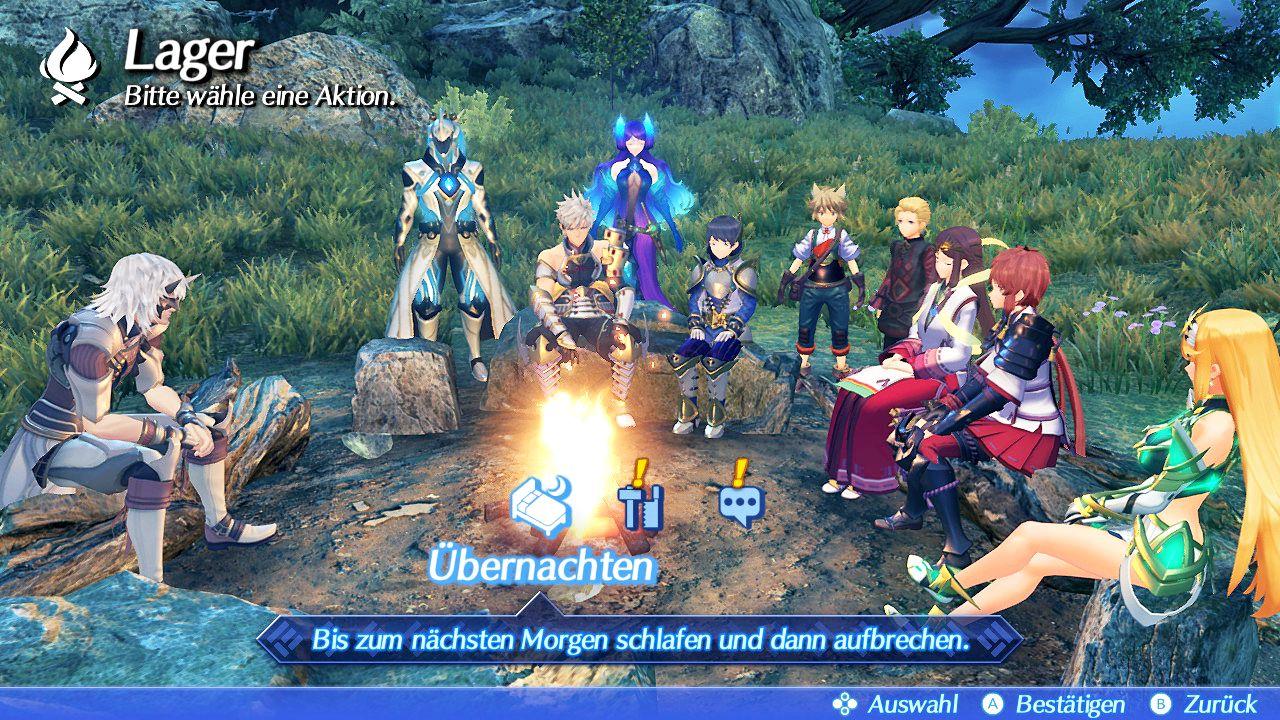 An Feuerstellen könnt ihr kleine Gruppendialoge sehen, Items herstellen und übernachten, um Bonus-XP zu verteilen.