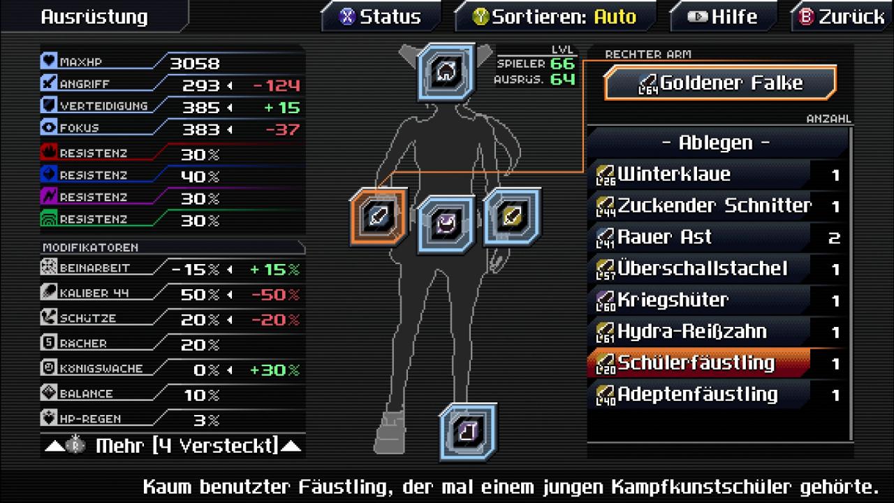 Sämtliche Menüs von Crosscode sind durchdacht und aufgeräumt.