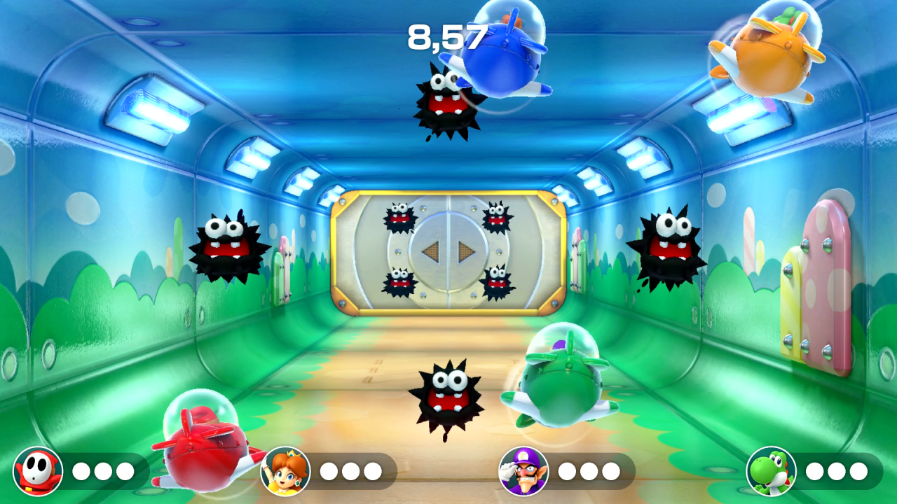 Eines der Minispiele in Online-Mariothon, dem Online-Modus von Super Mario Party.