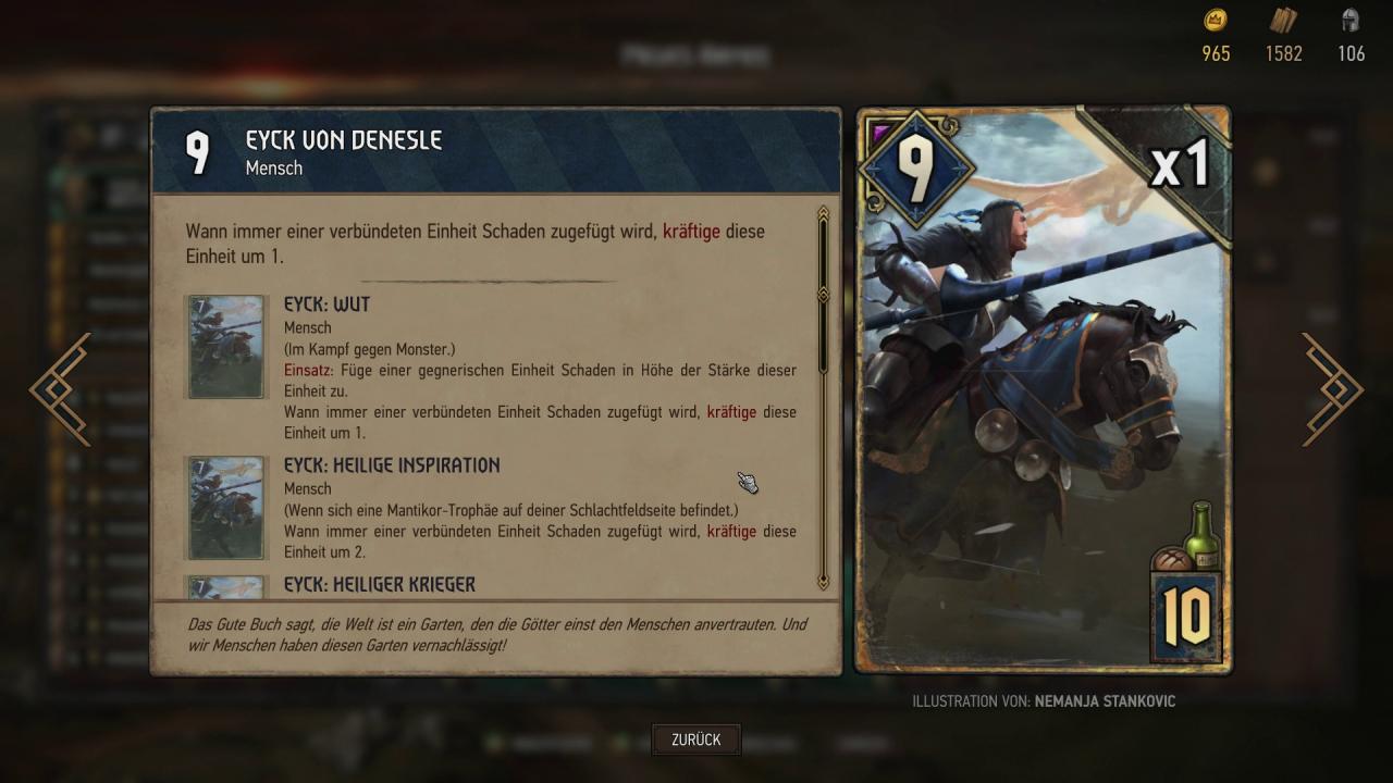 Karten haben deutlich mehr Effekte und Wechselwirkungen als im Ur-Gwent aus The Witcher 3.