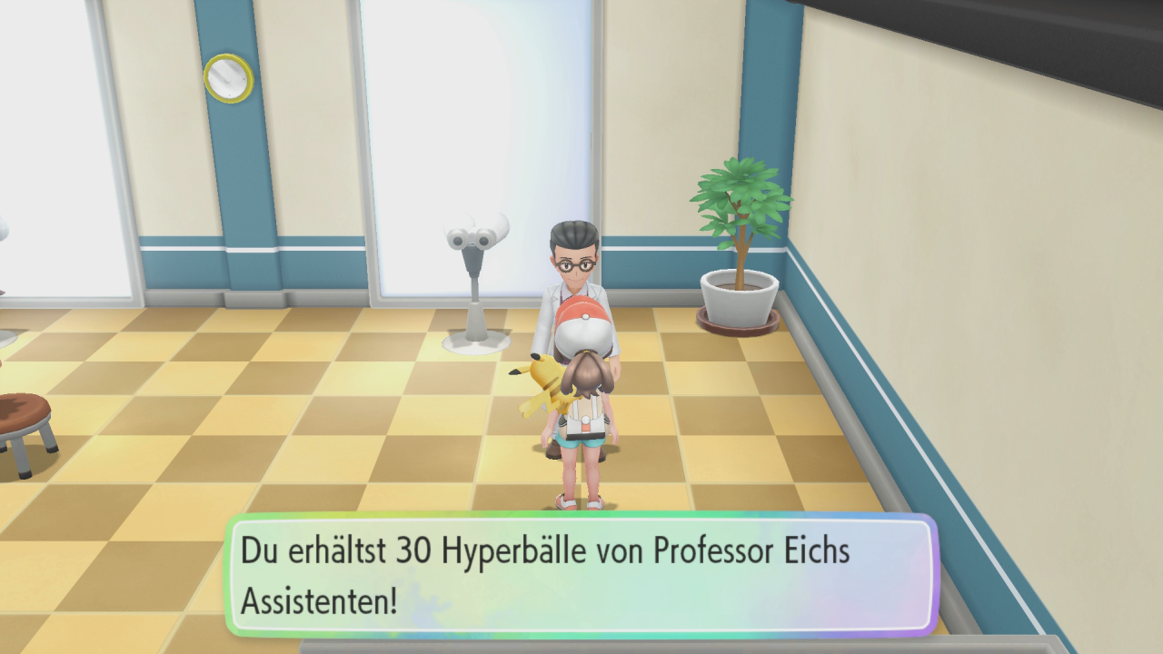 [21/11/2018] Der Assistent schenkt uns 30 Hyperbälle, wenn wir 50 verschiedene Arten von Pokémon gefangen haben.