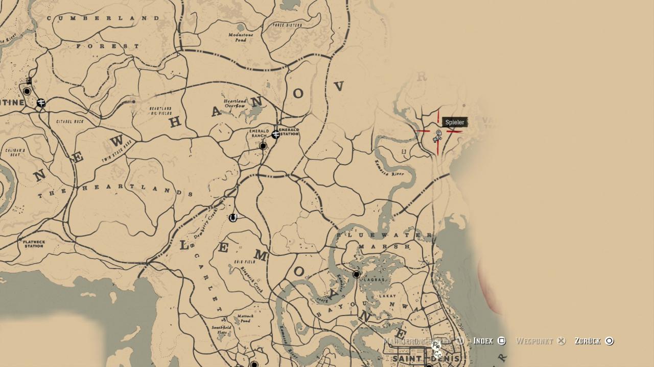 Fundort des zweiten Teils des Giftpfadschatzes in Red Dead Redemption 2.