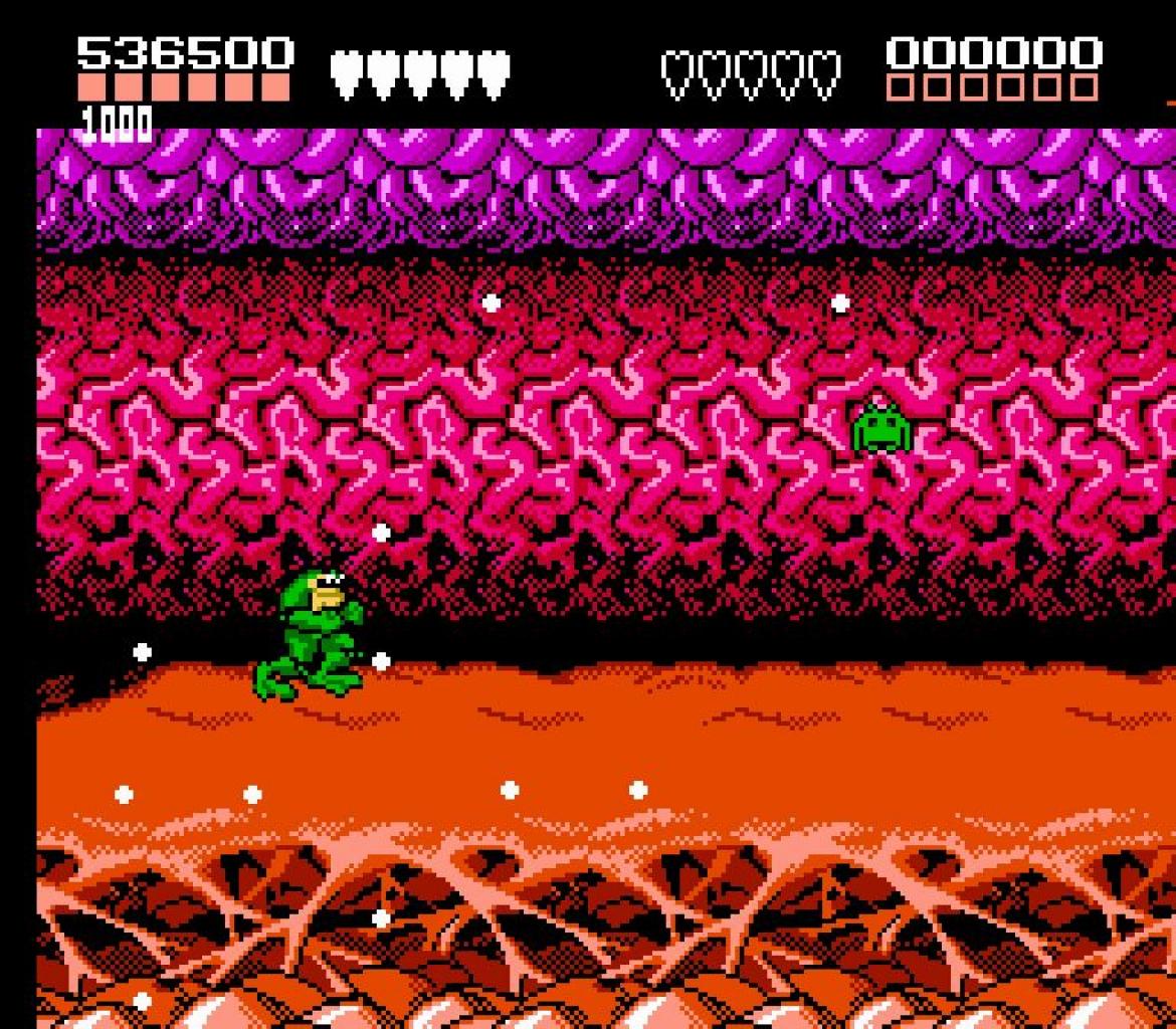 [17/12/2018] Battletoads (1991):&nbsp;Battletoads vom britischen Kultstudio Rare ist brutal. Jedes einzelne Level des Sidescrollers ist eine epische Herausforderung und im Mehrspielermodus fast schon unmöglich. Immerhin habt ihr so immer jemanden, dem ihr die Schuld in die Schuhe schieben könnt. Das Spiel erschien 1991 für NES (siehe Screenshot) und Sega Mega Drive, in den Folgejahren wurden Umsetzungen für Amiga, Sega Game Gear und Game Boy veröffentlicht.&nbsp;