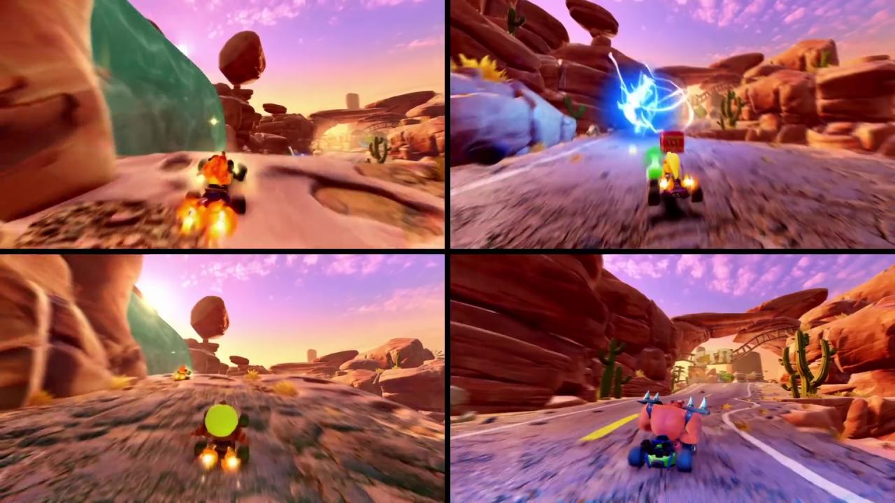 Multiplayer-Fans kommen auf ihre Kosten, denn Crash Team Racing Nitro-Fueled bietet lokalen Mehrspieler sowie Online-Modi.