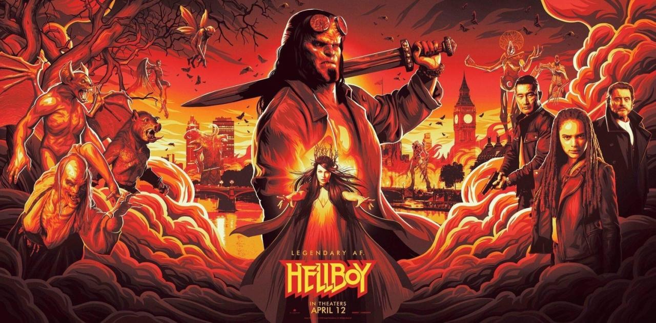 Hellboy mit den Monstern und Verbündeten, auf die er in Hellboy: Call of Darkness trifft