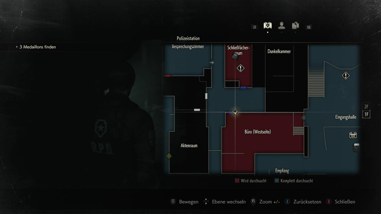 [23/01/2019] Resident Evil 2 Remake - Nutzt die Karte, um neue Ausflüge durch das Raccoon City Police Department zu planen.