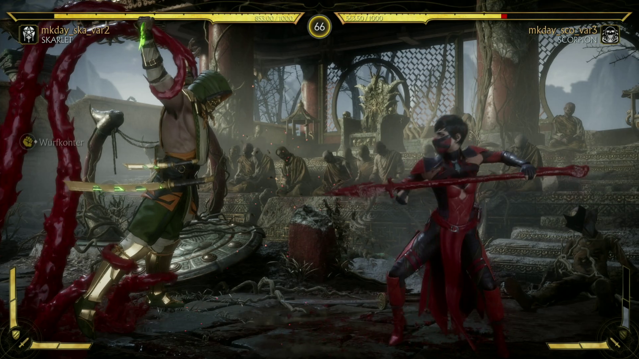 [01/02/2019] Blutmagierin bei der Arbeit: Skarlet (hier rechts im Bild) kennen Veteranen bereits aus Mortal Kombat 9.