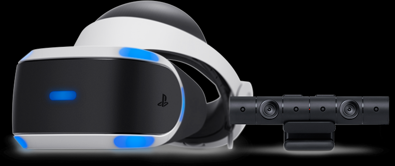 [01/02/2019] Das PSVR-Headset und die dem Set beiliegende und zwingend benötigte Playstation-Kamera.