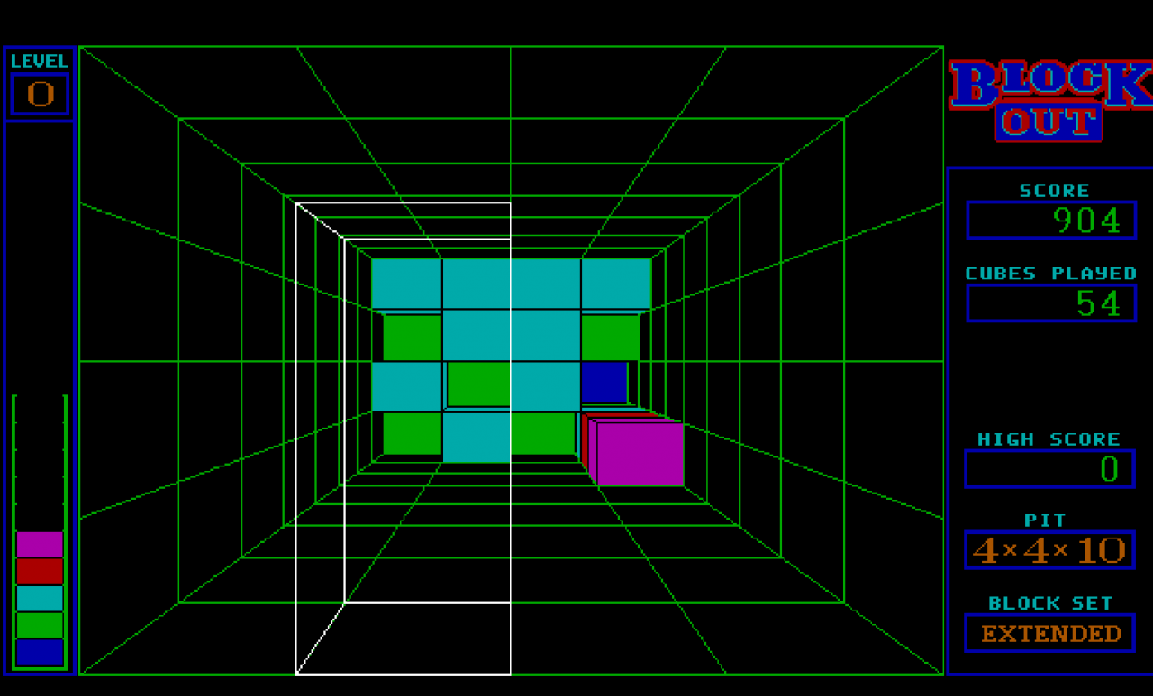[12/03/2019] Blockout erschien 1989 unter anderem für den Commodore 64