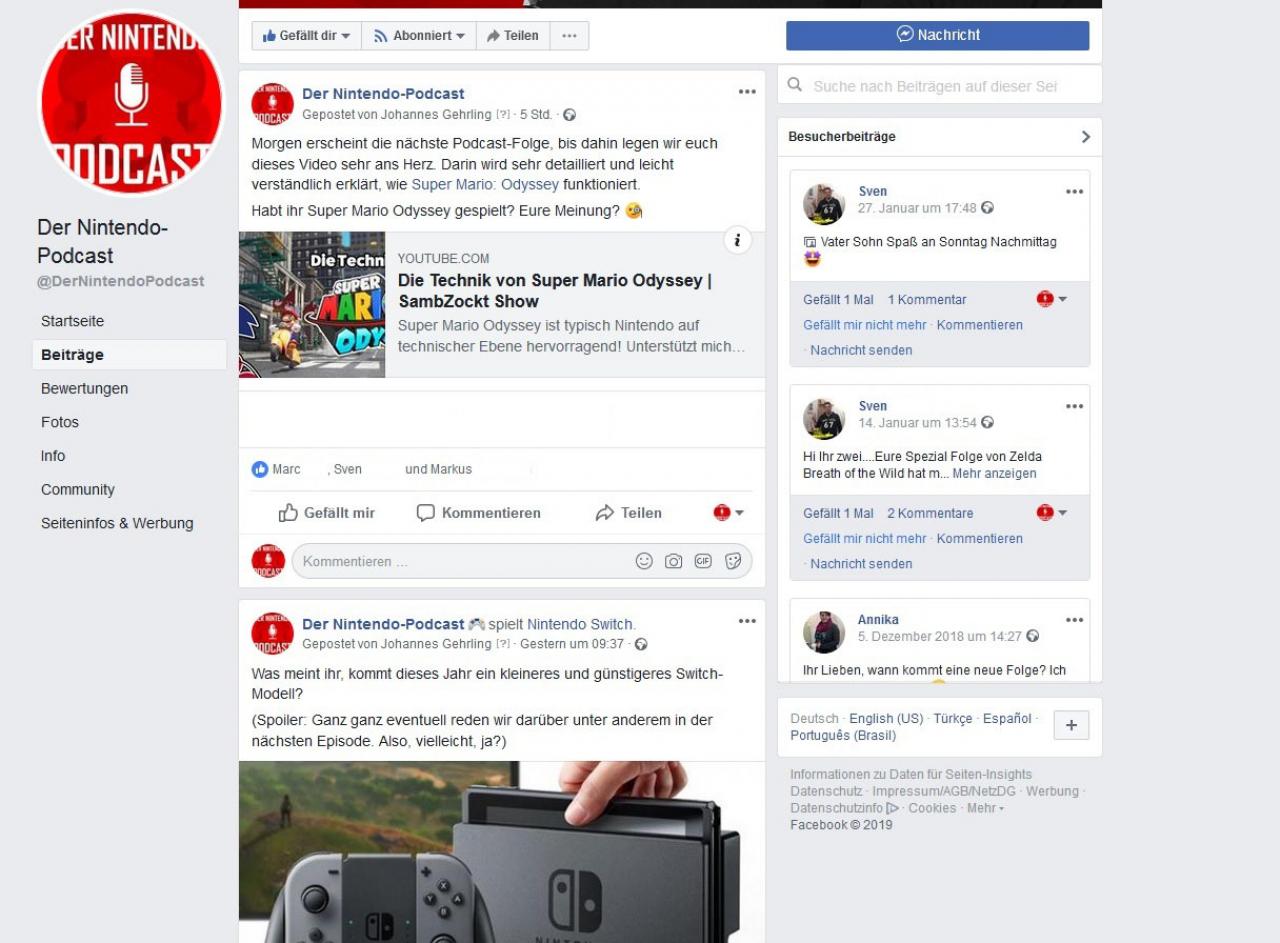 [01/03/2019] Der Nintendo Podcast (Facebook-Auftritt)