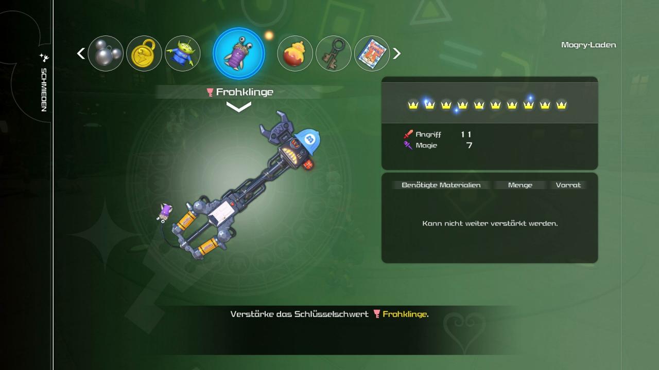 Kingdom Hearts 3 Schlüsselschwerter: Frohklinge