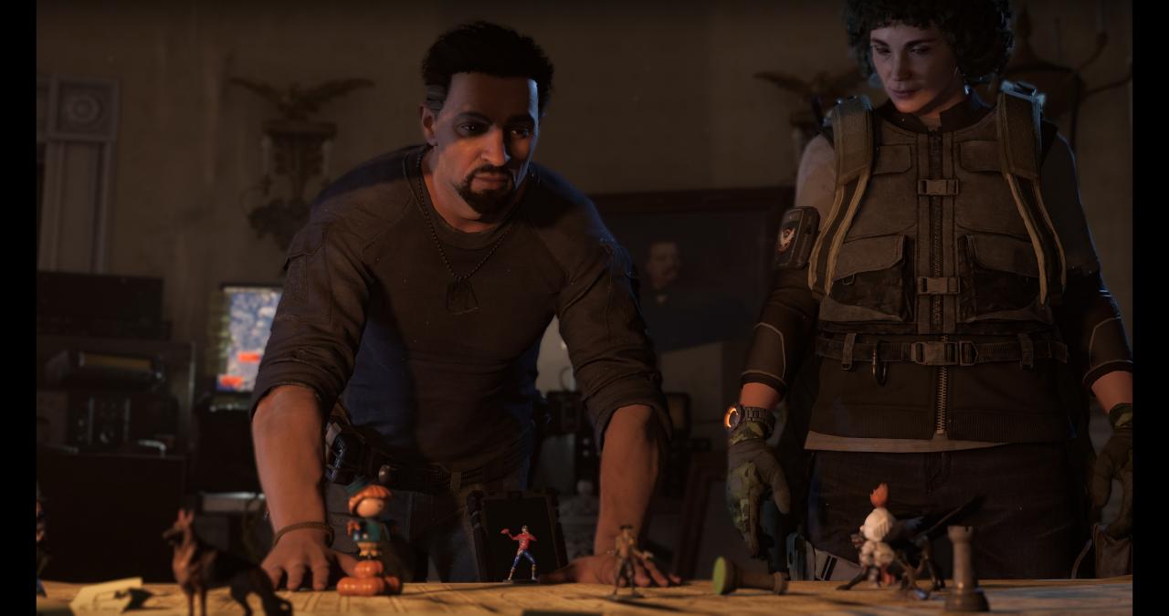 [05/03/2019] Der Protagonist in der Kampagne von The Division 2 steht nur beteiligungslos dabei, während NPCs mit Monologen auf den Helden einreden.