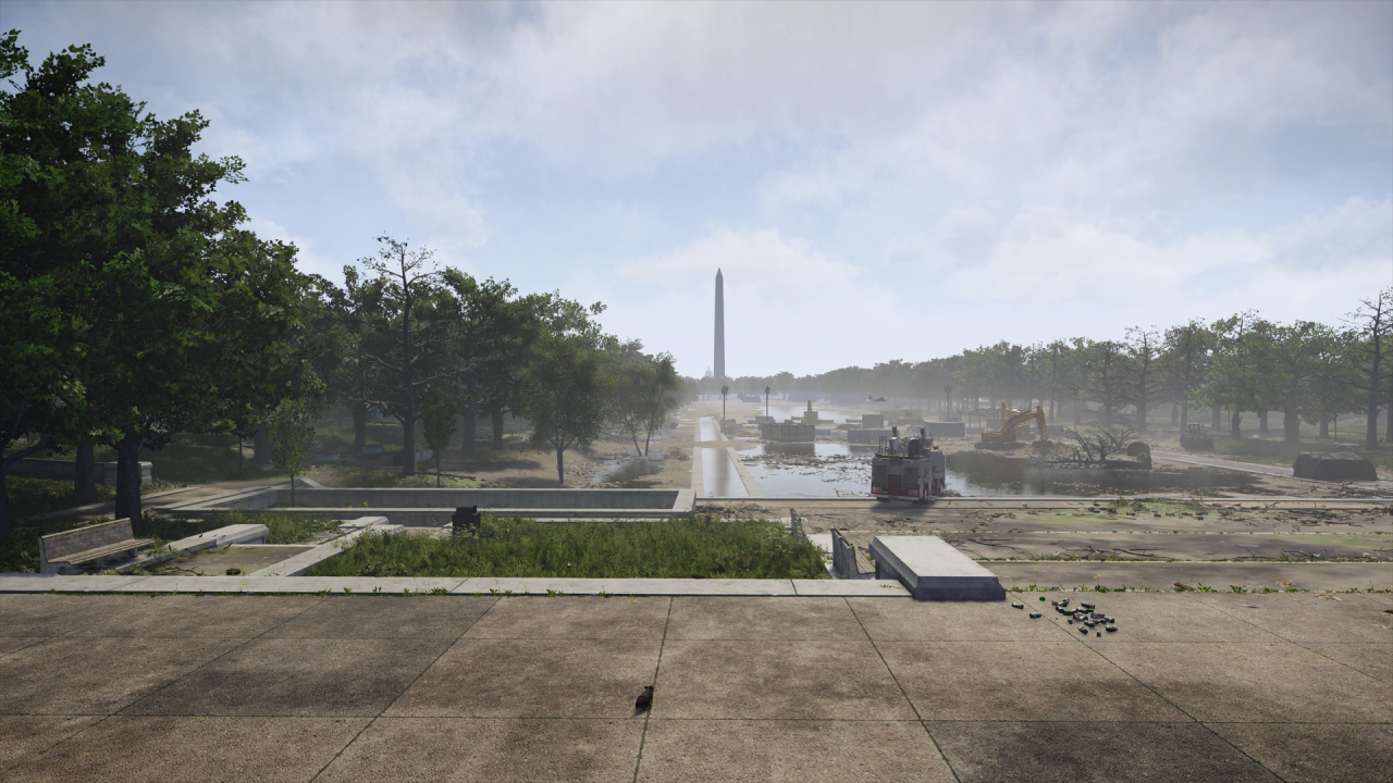 [25/03/2019] Blick vom Lincoln Memorial über die gesamte National Mall bis zum Kapitol im Hintergrund. (Spiel)
