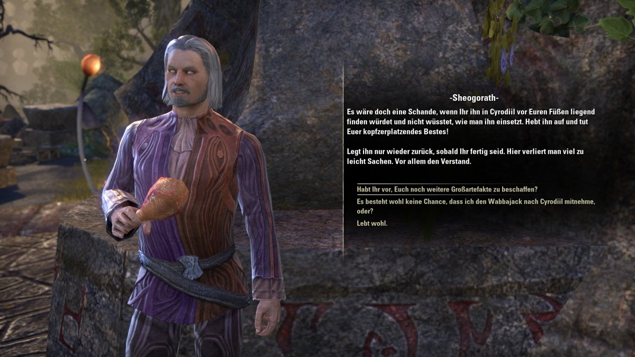 [24/05/2019] TESO: Elsweyr - PvP-Artefaktwaffe Volendrung: Sheogorath verrät uns, das noch weitere Artefaktwaffen kommen sollen.