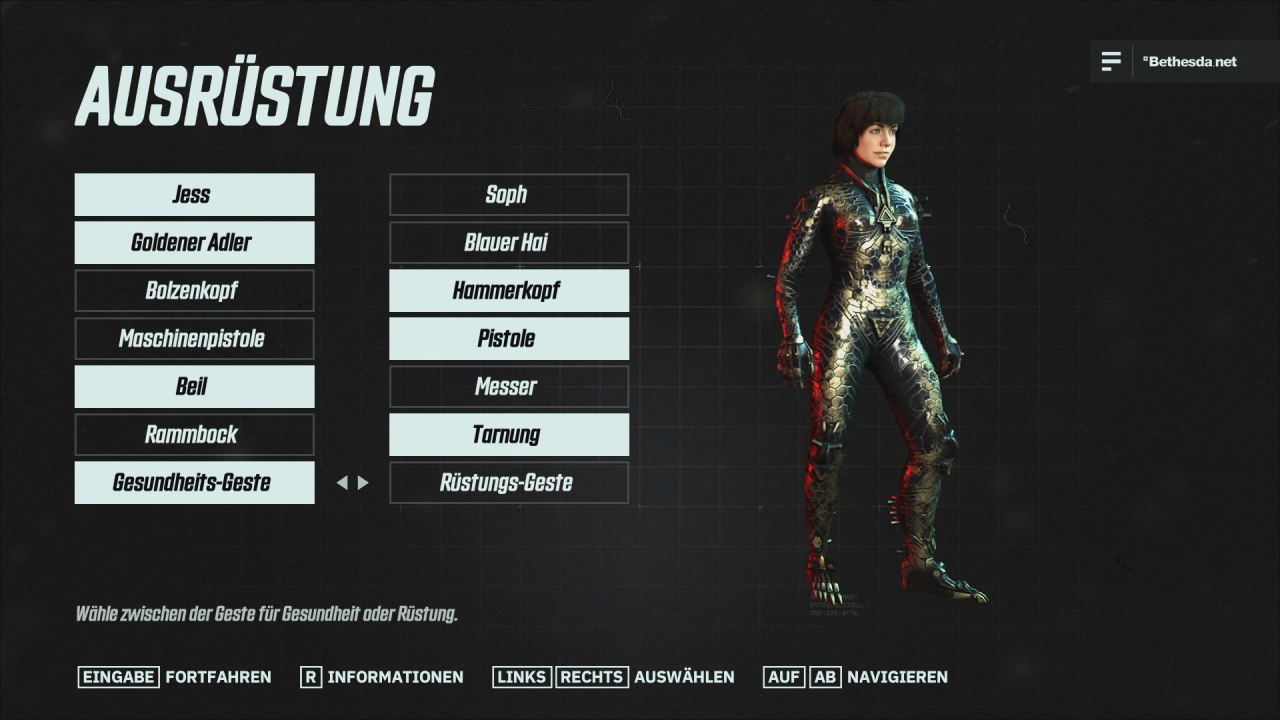 Zu Spielbeginn müsst ihr euch für eine der Blazkowicz-Schwestern und deren Ausrüstung entscheiden.