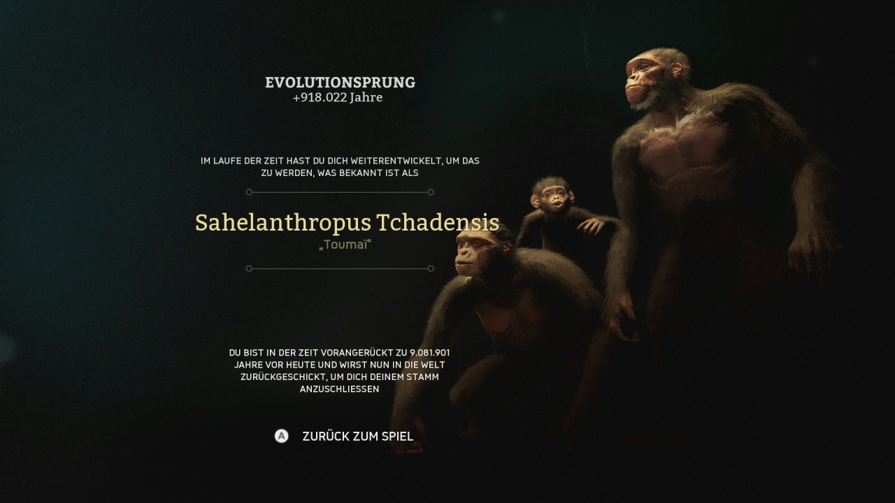 [06/09/2019] Im Spielverlauf entwickelt sich unsere Spezies mehrfach weiter.