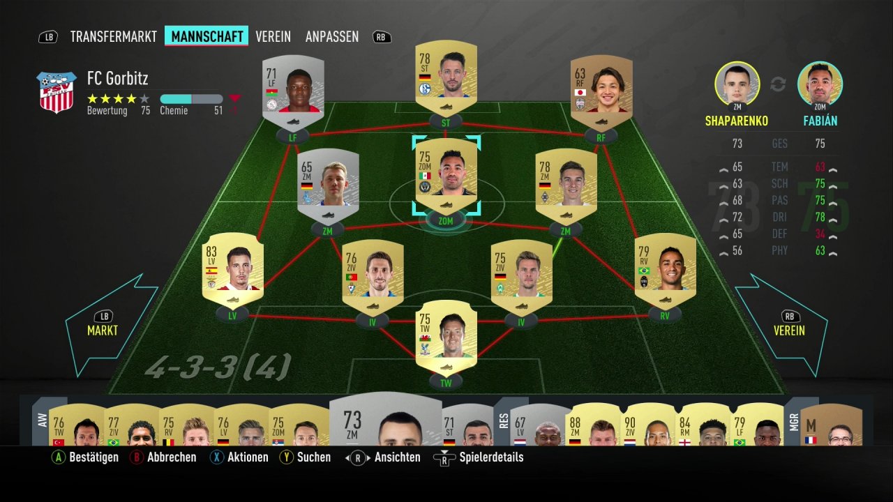 [26/09/2019] Das Team-Management wurde in FIFA 20 Ultimate Team extrem verbessert.
