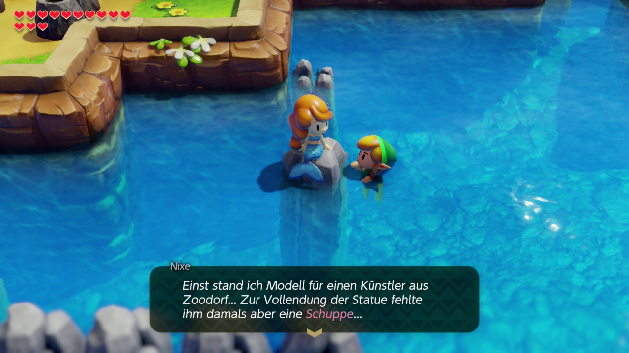 [19/09/2019] Im Laufe des Abenteuers treffen wir auf allerlei interessante NPCs. Dieser freundlichen Nixe müssen wir auf der Suche nach einem verlorenen Gegenstand helfen.