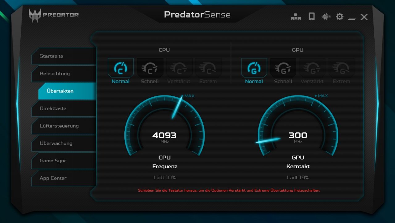 [20/09/2019] Belüftungssteuerung im Predator Sense