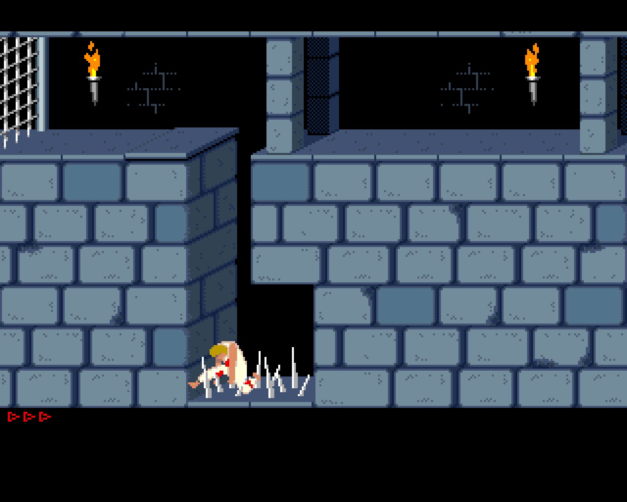 [13/09/2019] Die Levels in Prince of Persia waren gespickt mit Gegnern und Fallen. Der Sturz in die Stahlstacheln resultierte im sofortigen Neustart.