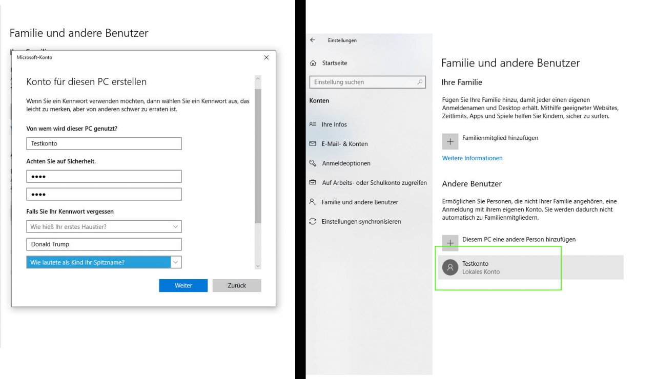 [08/10/2019] Benutzerkonto anlegen. Im letzten Schritt gilt es, Nutzernamen, Passwort und Sicherheitsfragen anzulegen.