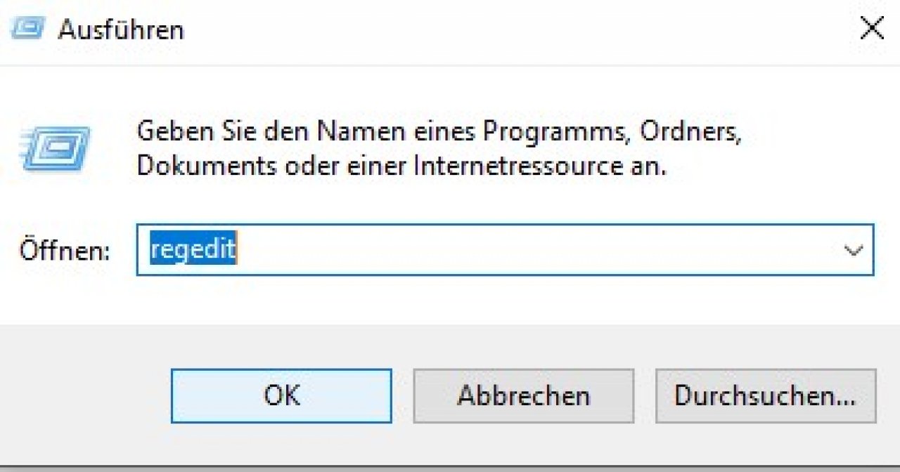 [16/10/2019] Eingabeaufforderung: regedit eingeben