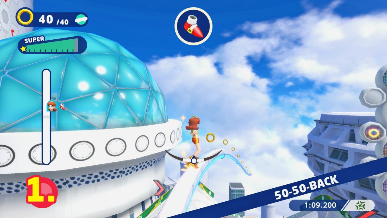[02/10/2019] Das Traumrennen kombiniert die Skate-Disziplin mit einem Wettrennen samt Items.&nbsp; Wir fühlten uns ein wenig in die Zeiten von Sonic Riders zurückversetzt.