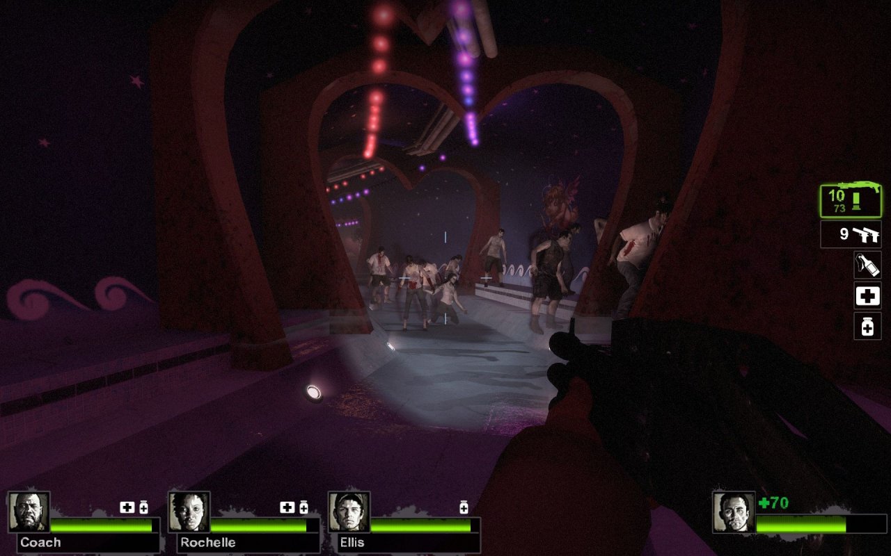[11/10/2019] Es sind diese Schauplätze, die Left 4 Dead 2 so besonders machen. Im Liebestunnel des Freizeitparks tummeln sich Zombiehorden und warten auf ihr nächstes Opfer.