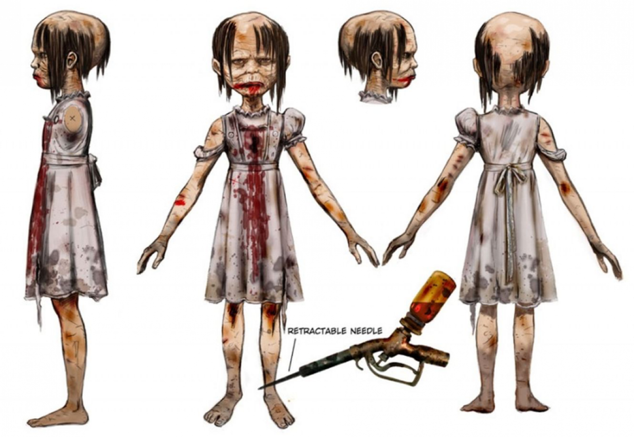 [21/11/2019] Frühe Bioshock-Skizze: Ob man als Spieler diese Little Sister auch verschont hätte? &nbsp;