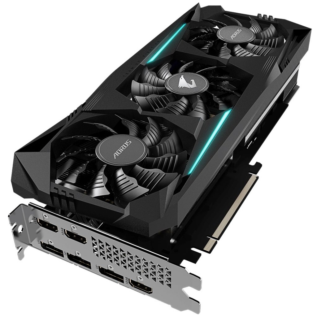 [16/11/2019] Eine AMD RX 5700, hier das Modell Aorus von Gigabyte, hat 10 Prozent mehr Rechenleistung als eine Nvidia GeForce RTX 2060, ist aber in Games nicht schneller.