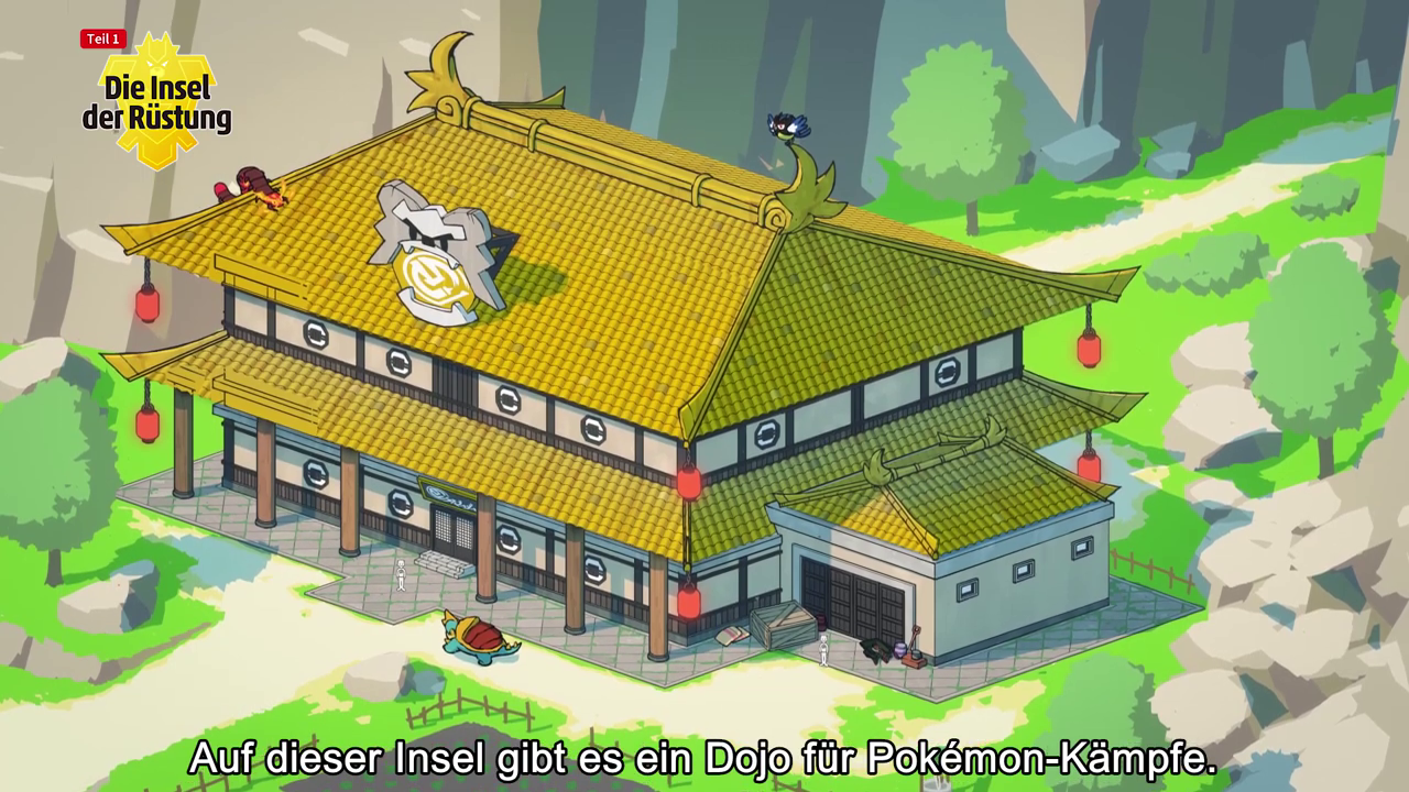 Das Pokémon-Dojo in „Die Insel der Rüstung“ scheint in diesem Gebiet eine zentrale Rolle eures Abenteuers zu spielen.