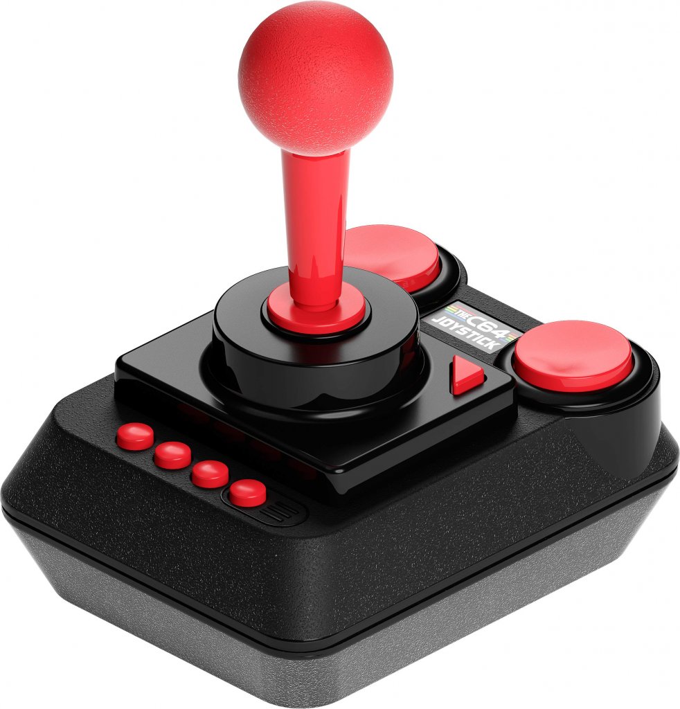 [23/01/2020] The C64 vs. C64 Mini: der im Lieferumfang enthaltene Joystick, der dem Competition Pro nachempfunden wurde.