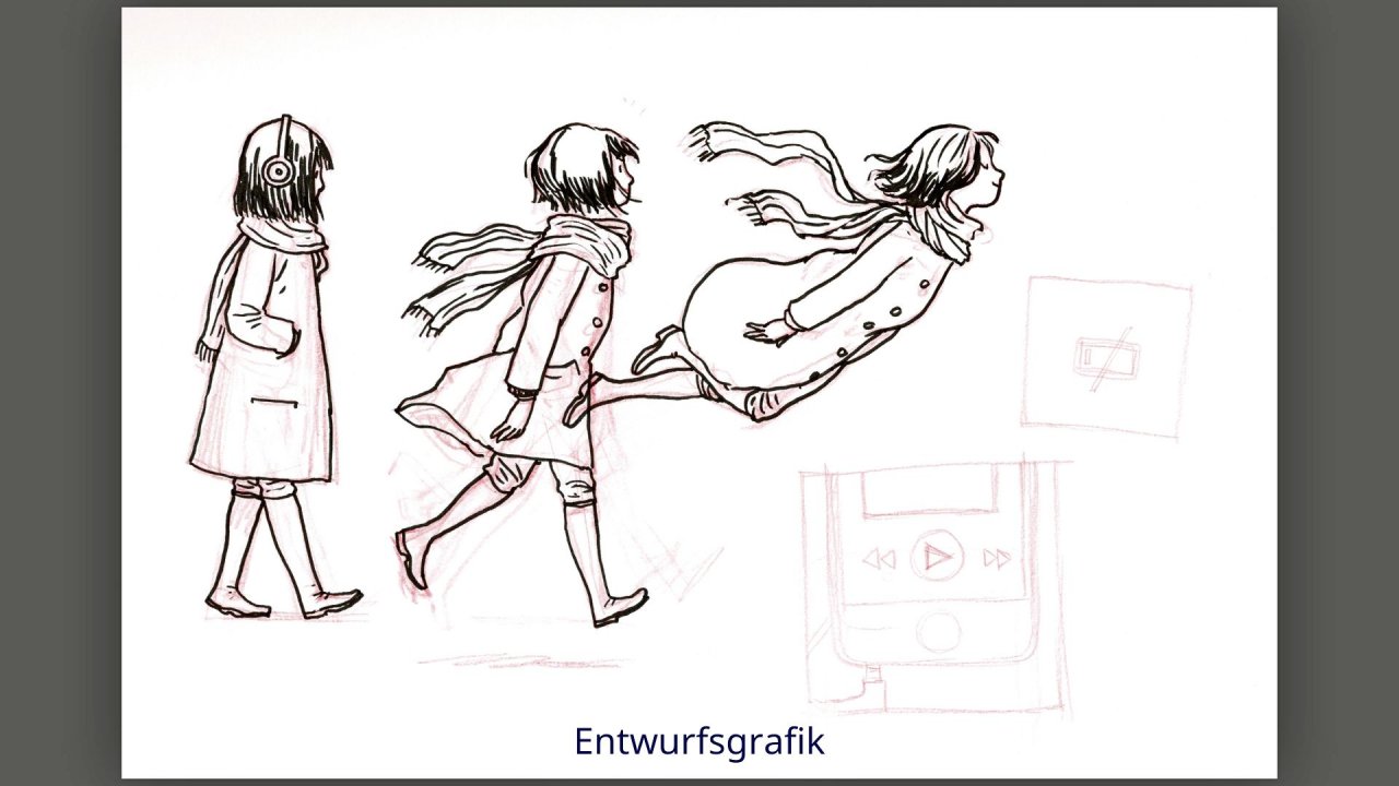 [05/03/2020] Florence zeigt die Gefühlswelt der Protagonistin überzeugend und einfallsreich. Aus dieser freischaltbaren Konzeptgrafik entstand die Spielgrafik rechts.
