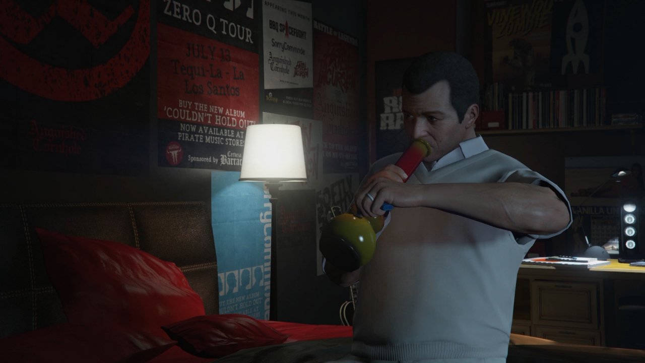 Die Charaktere in GTA 5 sind ein tolles Vorbild in Sachen Drogenkonsum. Sie zeigen sehr gut, wie man es nicht machen sollte!