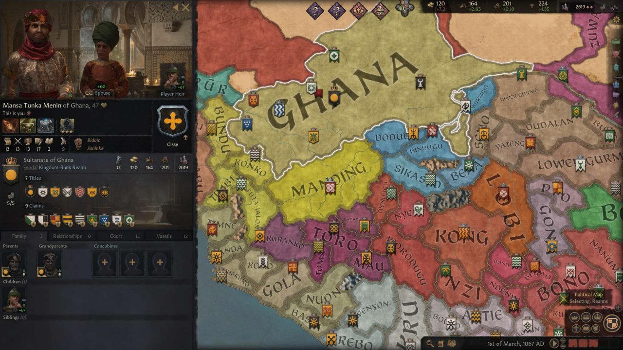 [14/05/2020] In Crusader Kings 3 könnt ihr frei wählen, welchen Herrscher ihr spielen wollt. Warum nicht den Sultan von Ghana?