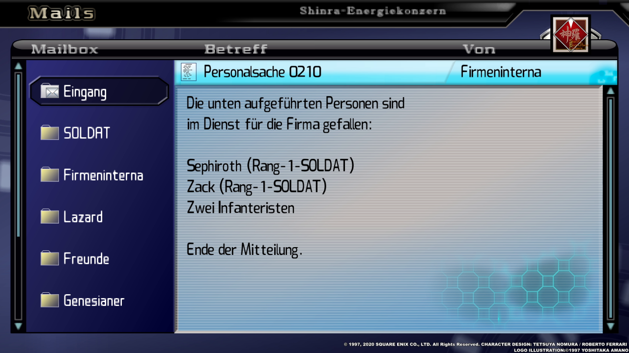 [06/05/2020] Final Fantasy 7: Die Entstehung und Herkunft Sephiroths (31)