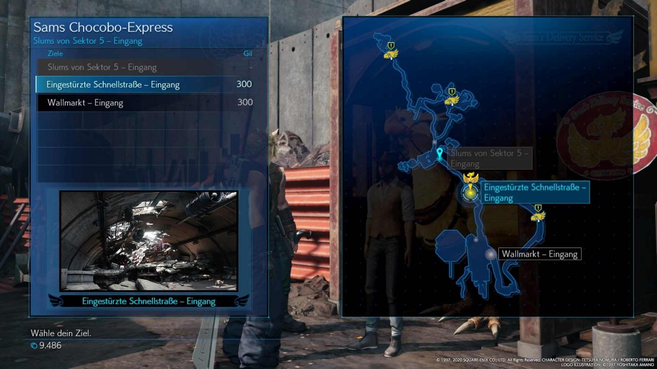 [15/05/2020] Erst recht spät im Spiel schaltet ihr die Chocobo-Taxis frei. Erst wenn ihr Final Fantasy 7 Remake einmal durchgespielt habt, gibt's die Kapitelwahl.