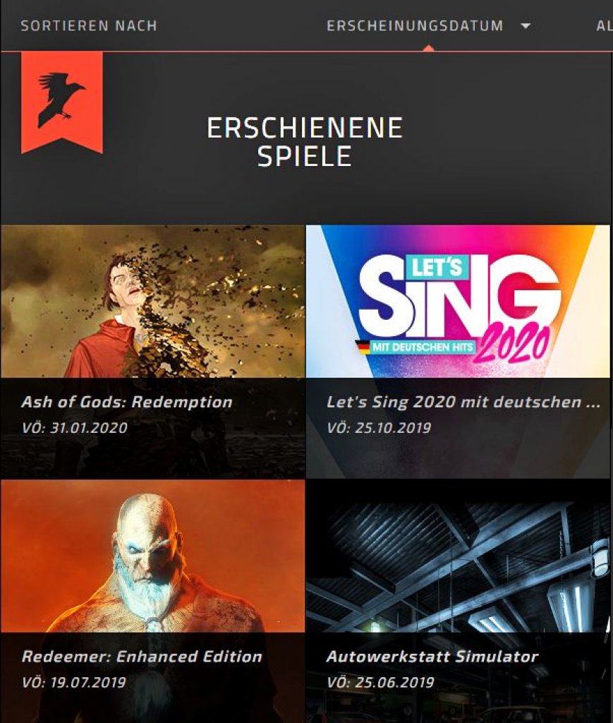 [03/06/2020] Keine Spur von Cooking Mama auf der offiziellen Webseite von Ravenscourt, dem auf den Grafiken der Packshots angegebenen Publisher.