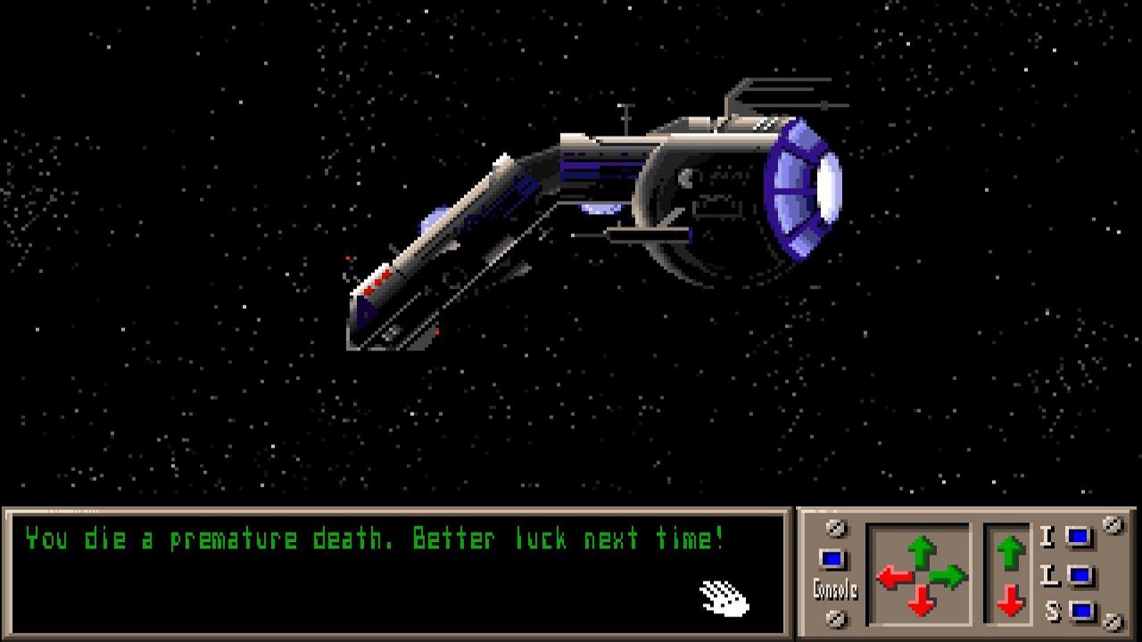 [16/07/2020] Planet of Lust (1989): Wenn der Held beim Sex-Vixens-Nachfolger versagt, ist sein Schiff sehr geknickt. Das Ziel: Prinzessin Orgasma aus Dr. Dildos Klauen retten. (Bild Amiga)
