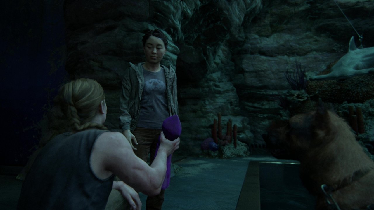 [07/07/2020] Yara und Abby spielen mit dem Hund im Aquarium.