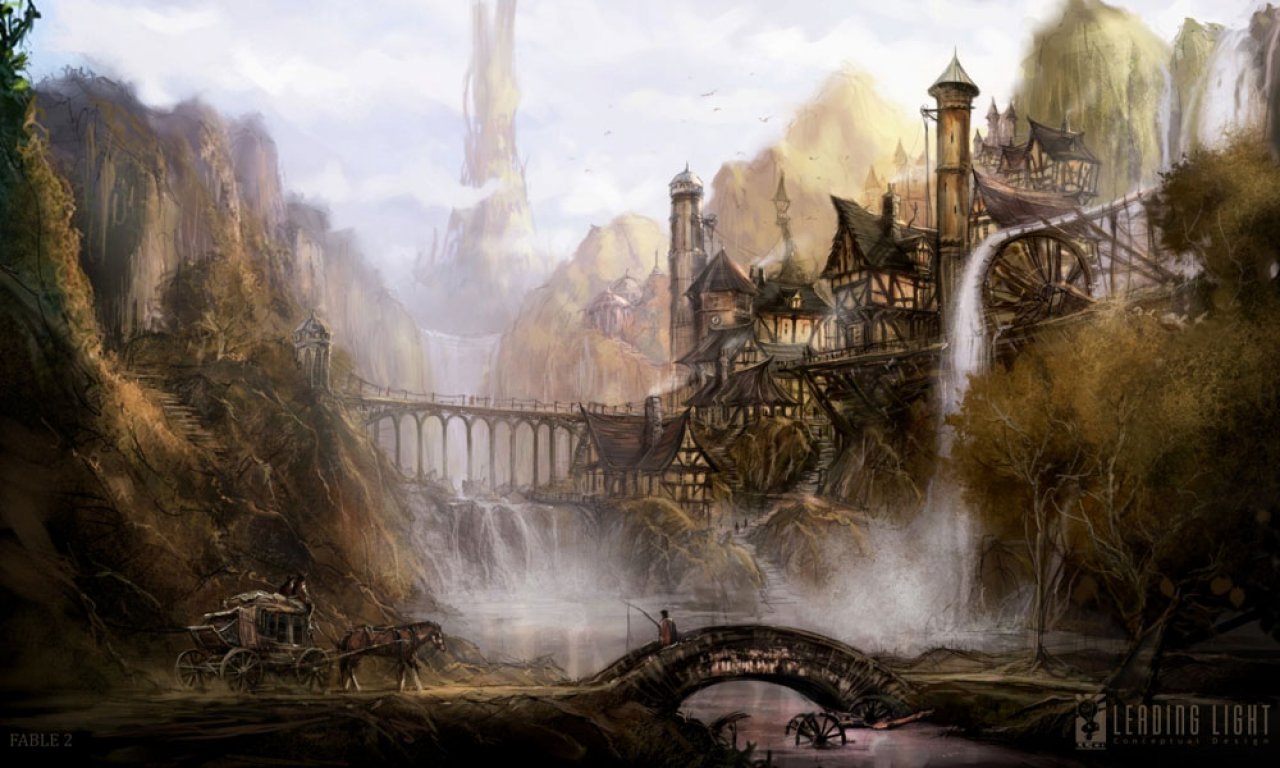 [17/09/2020] Hier lässt sich's leben: Bereits die ersten Konzeptzeichnungen versprühen typische Fable-Magie und zeigen eine wunderschöne Spielwelt.