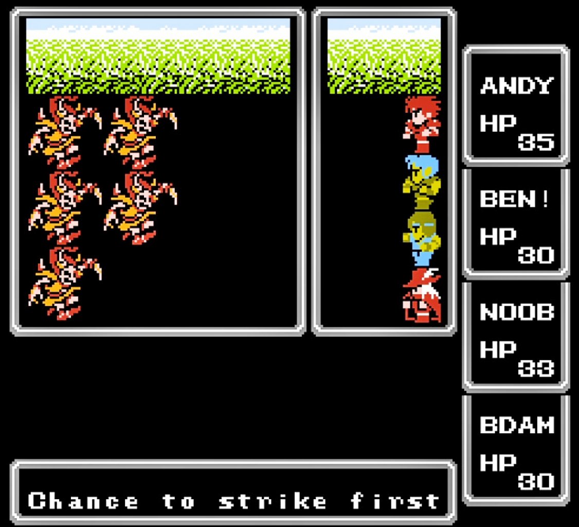 [21/09/2020] So fing alles an: Die Kämpfe im ersten Final Fantasy sehen aus heutiger Sicht äußerst karg aus, erfüllten 1987 aber ihren Zweck.
