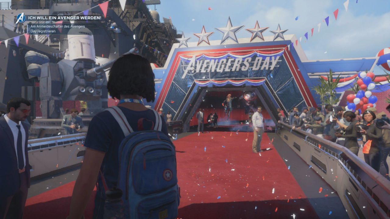 [04/09/2020] Feierlichkeiten auf dem A-Day: Marvel's Avengers entscheidet sich für einen ruhigen und glücklichen Spiele-Einstieg, in dem wir genug Zeit haben, die Charaktere kennenzulernen - sehr gute Wahl!