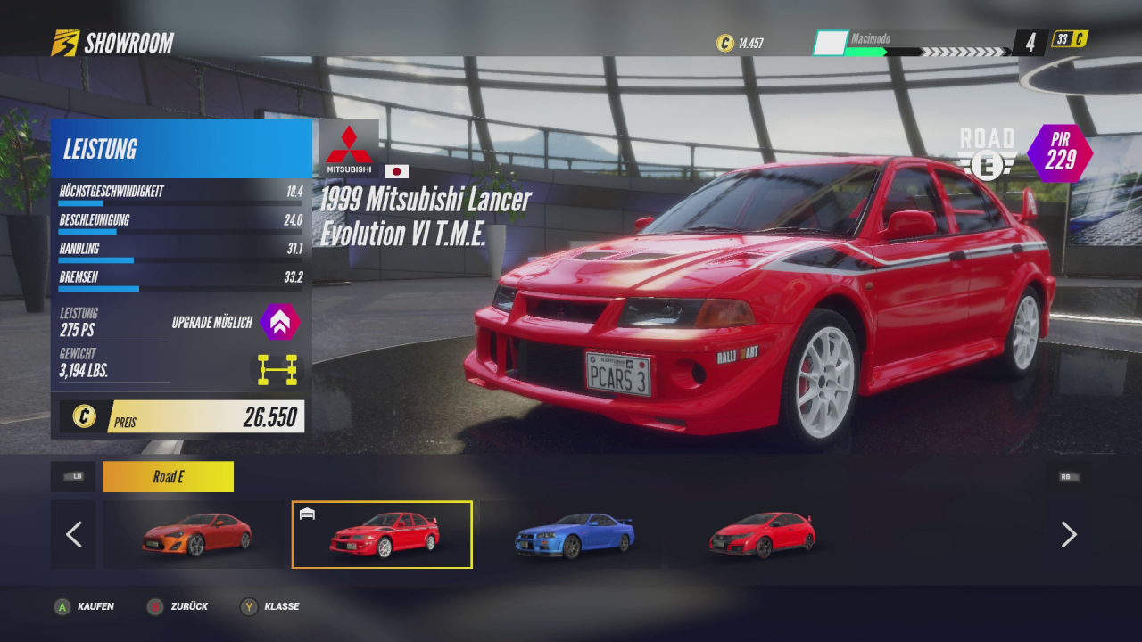 [03/09/2020] Ein großes neues Feature von Project Cars 3 ist, dass man sich fortan Autos kaufen kann und diese über den Spielzeitraum beibehält. Mit insgesamt 211 Fahrzeugen gibt es eine große Auswahl.